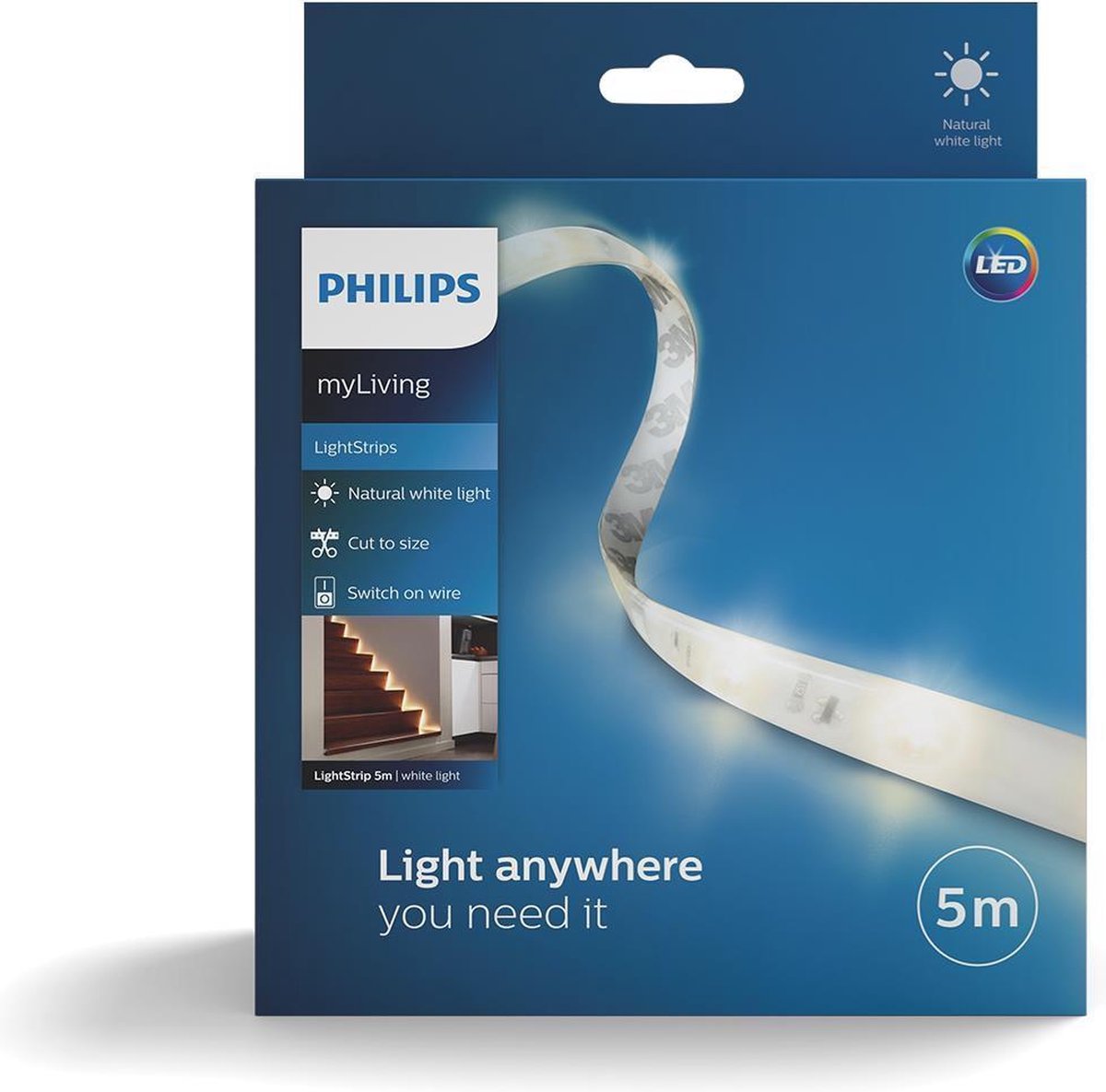 Bandes lumineuses LED Philips - lumière blanche - 5m