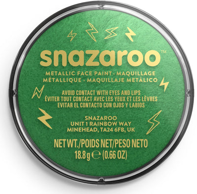 Snazaroo 1118422 - vert électrique - peinture pour le visage aqua 18 ml peinture pour le visage pour enfants et adultes