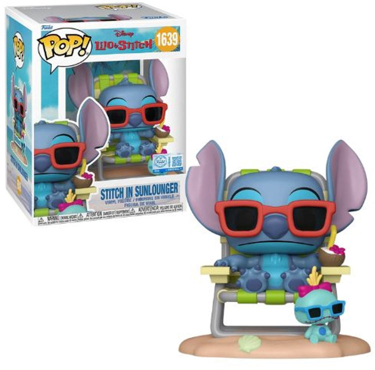 Funko-pop ! plus : Disney Lilo Stitch - Stitch dans une chaise longue #1639 édition spéciale