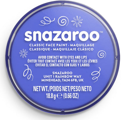 Snazaroo 1118355 - bleu ciel - 18 ml de peinture pour le visage aqua peinture pour le visage pour enfants et adultes