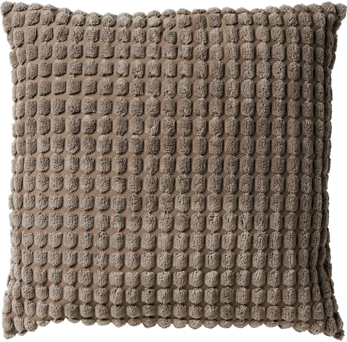 Décor hollandais Rome - Coussin décoratif 45x45 cm - Couleur unie - Structure 3D - Bois flotté - Taupe - Coussin intérieur inclus - Coussins de luxe pour canapé de salon