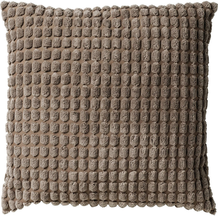 Décor hollandais Rome - Coussin décoratif 45x45 cm - Couleur unie - Structure 3D - Bois flotté - Taupe - Coussin intérieur inclus - Coussins de luxe pour canapé de salon