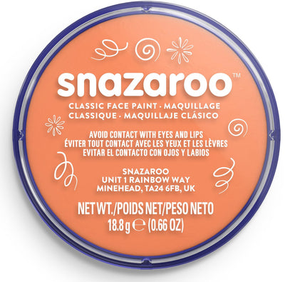 Snazaroo 1118551 - abricot - 18 ml de peinture pour le visage aqua peinture pour le visage pour enfants et adultes