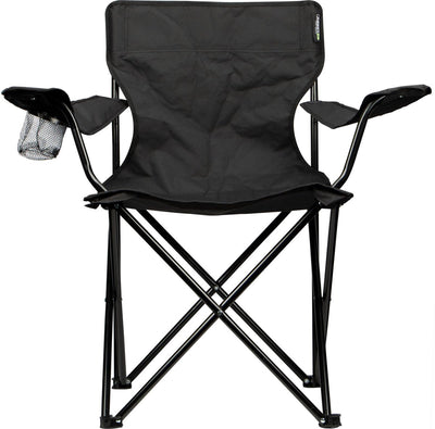 Chaise de camping Abbey Camp - chaise pliante - chaise de pêche - avec sac de transport - noir