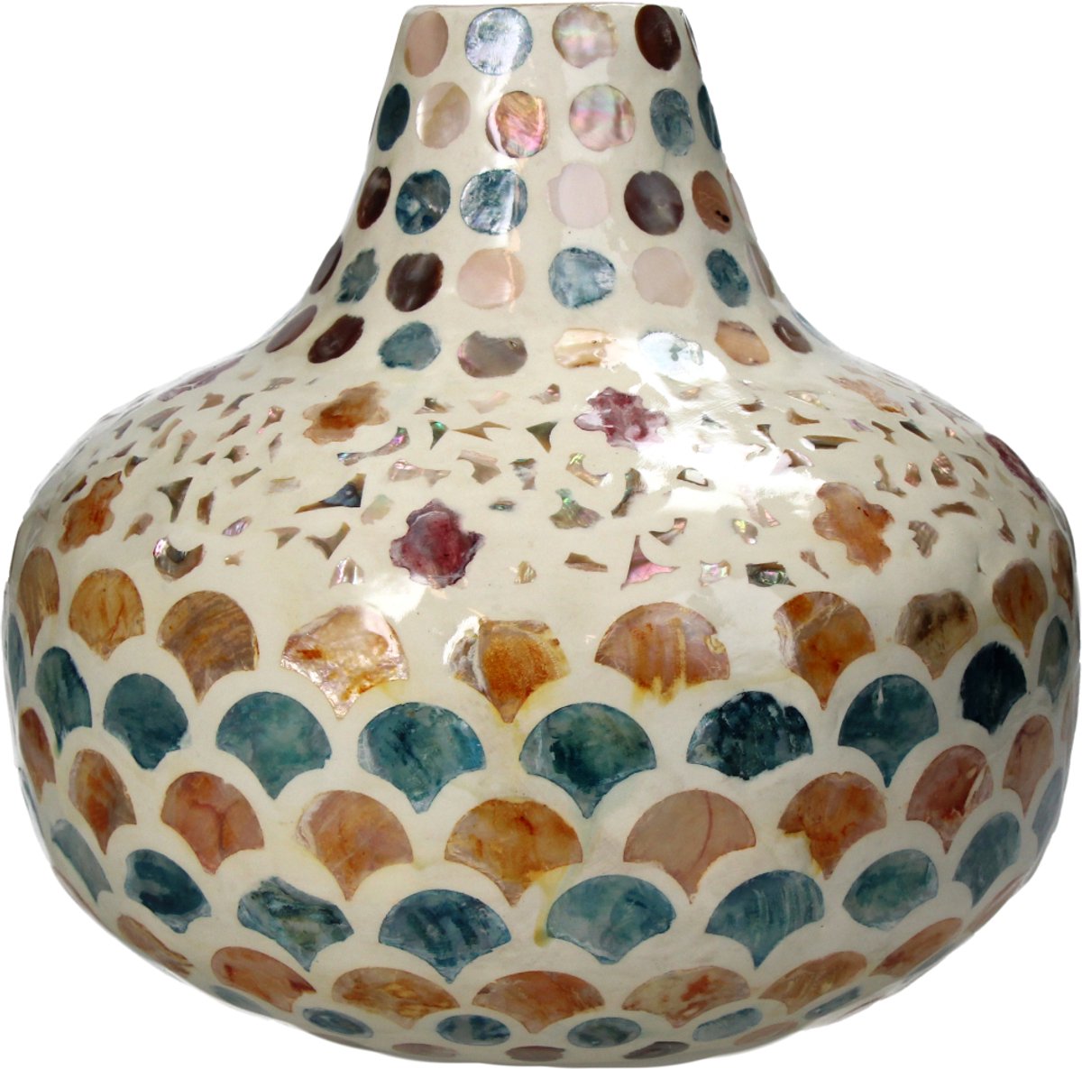Vase collection Hd capiz multi 24x24x23cm
