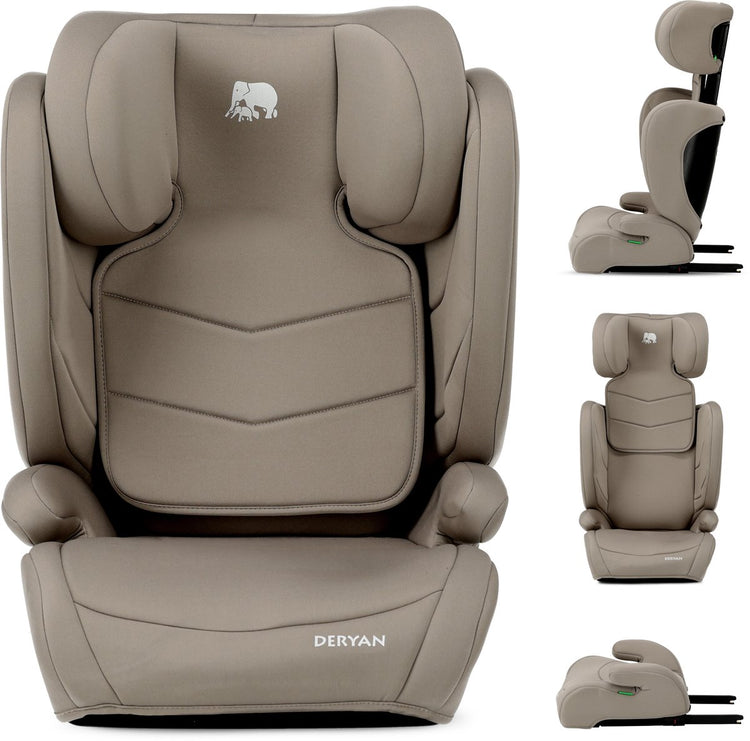 Deryan siège auto luxe charlie i-size - isofix - 100 à 150 cm - truffe nougat