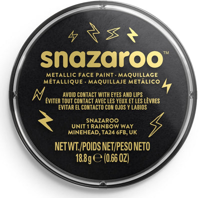 Snazaroo 1118110 - noir électrique - peinture pour le visage aqua 18 ml peinture pour le visage pour enfants et adultes
