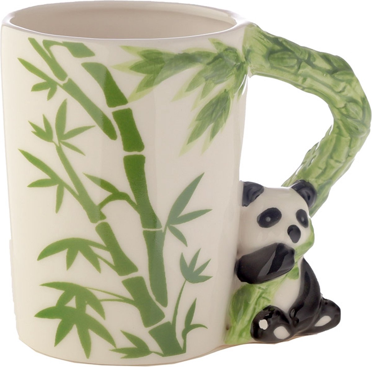Panda Bamboo - Poigure de la tasse en céramique