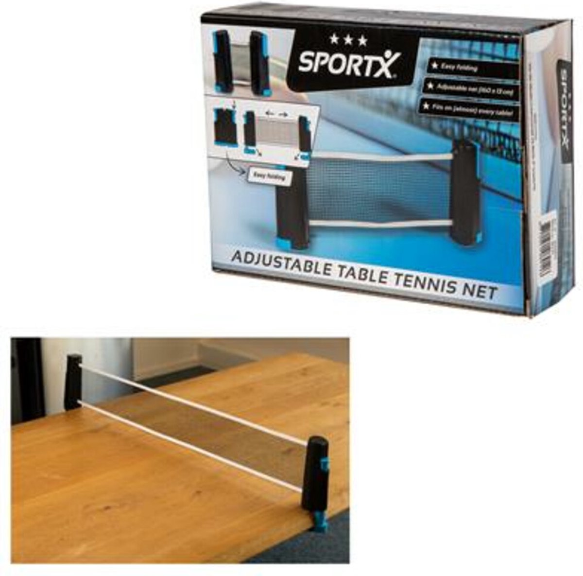 Sportx Table Tennis Net Rolling Up