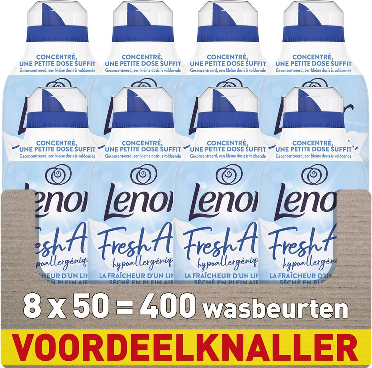 Lenor adoucissant air frais sensible - pour peaux sensibles - 8 x 50 lavages