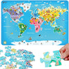 Classic World Wooden Jeg Puzzle World Map, 48st.