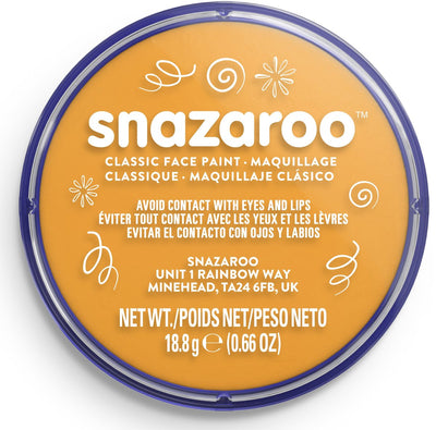 Snazaroo 1118244 - jaune ocre - 18 ml de peinture pour le visage aqua peinture pour le visage pour enfants et adultes