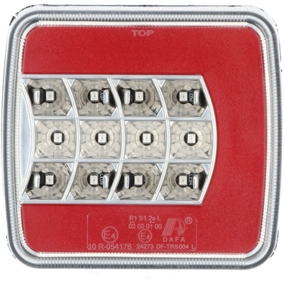 Feu arrière LED Carpoint - gauche - 12 24 volts - 4 fonctions - feu arrière, feu stop, clignotant, éclairage de plaque d'immatriculation - montage à vis pour câbles de connexion montés - dimensions 104x97mm