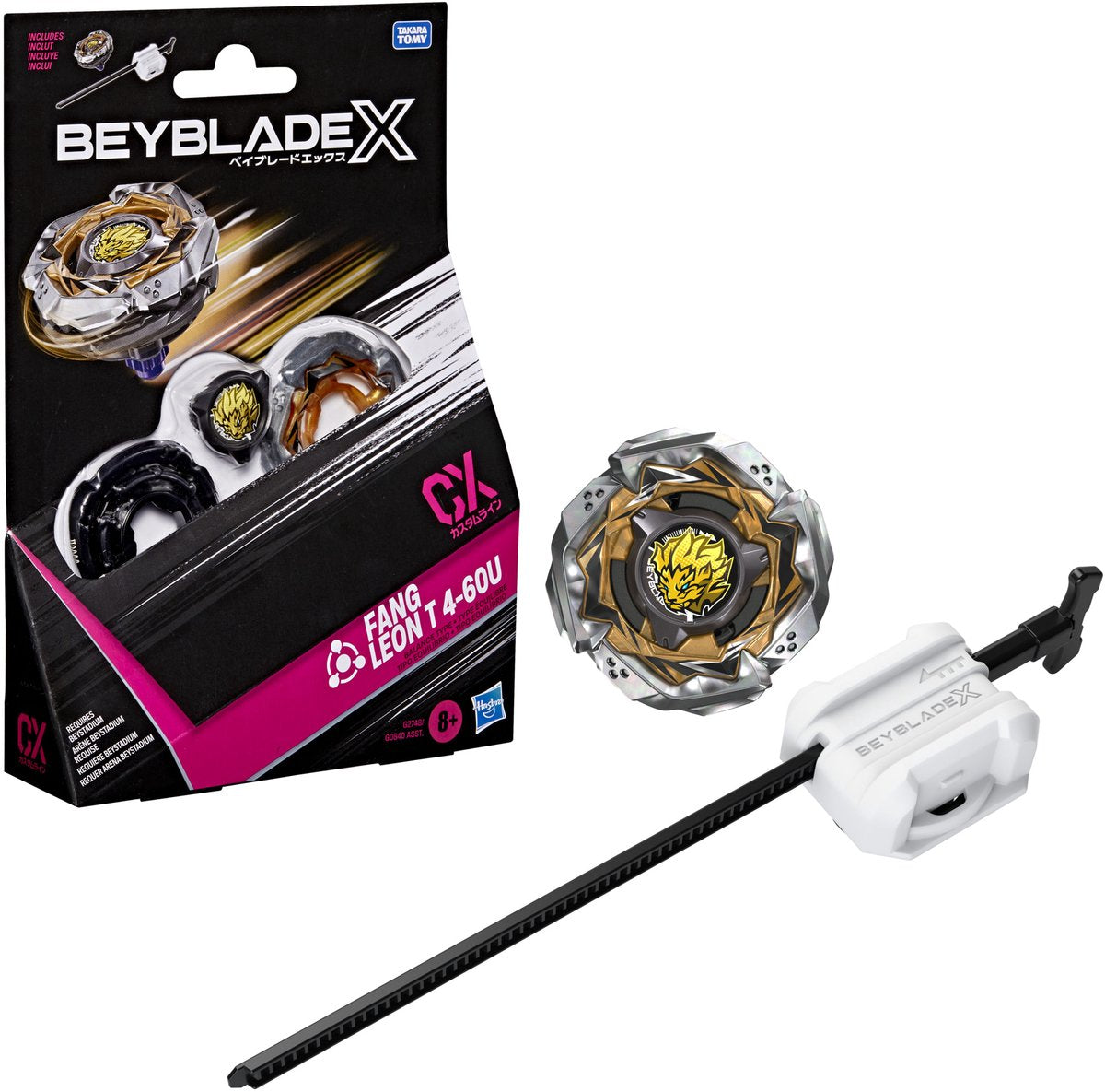 Beyblade x fang leon t 4-60u cx starter pack - toupie et lanceur