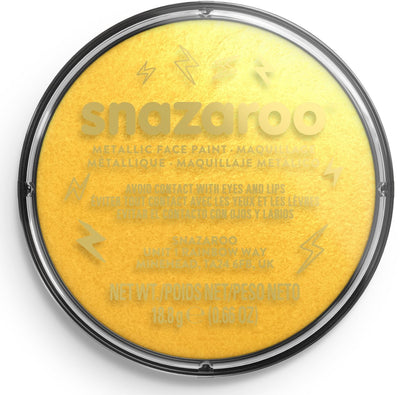 Snazaroo 1118777 - or métallisé - peinture pour le visage aqua 18 ml peinture pour le visage pour enfants et adultes