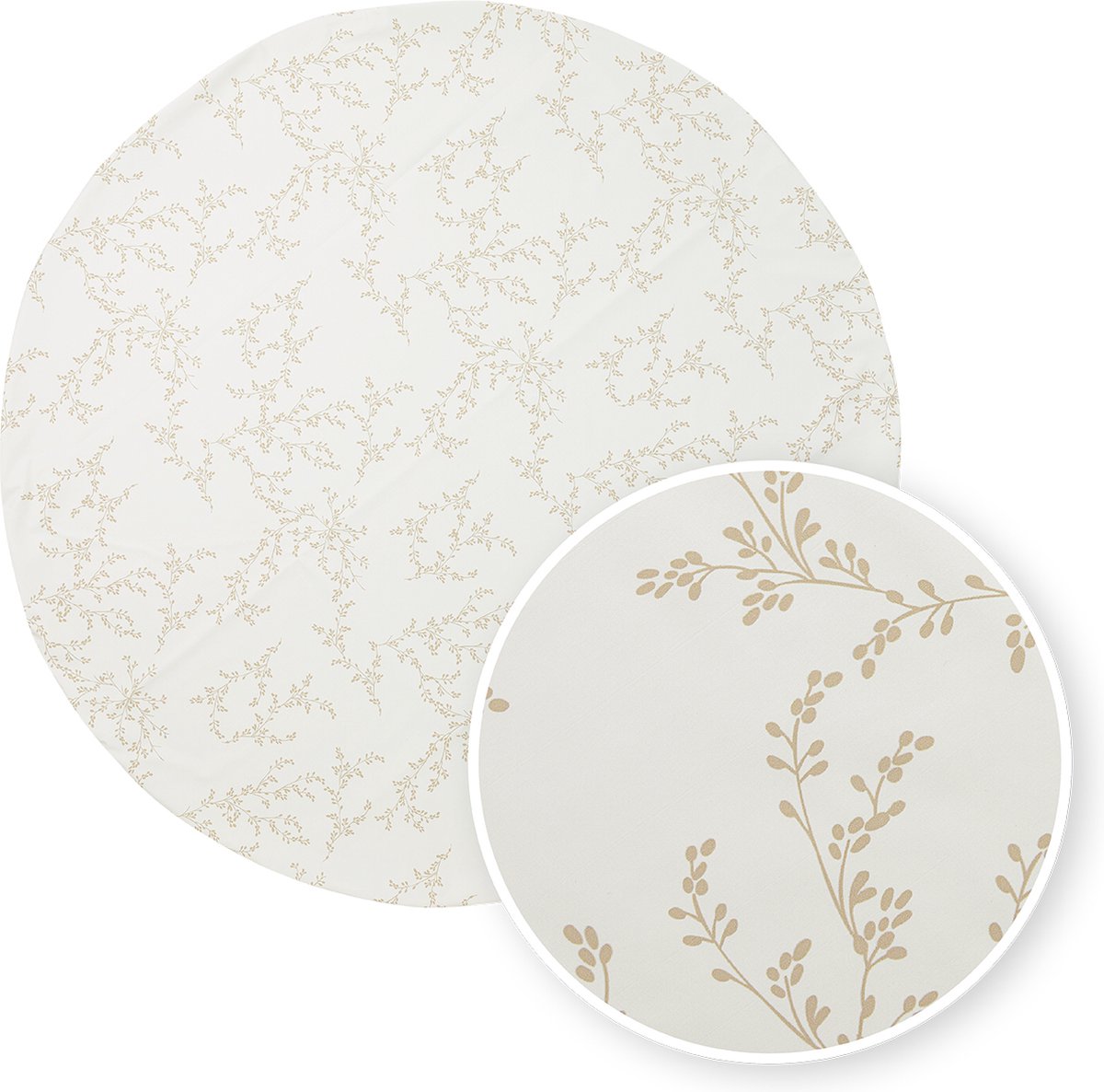Tapis de désordre pour chaise haute Meyco baby branches - ⌀110cm - sable