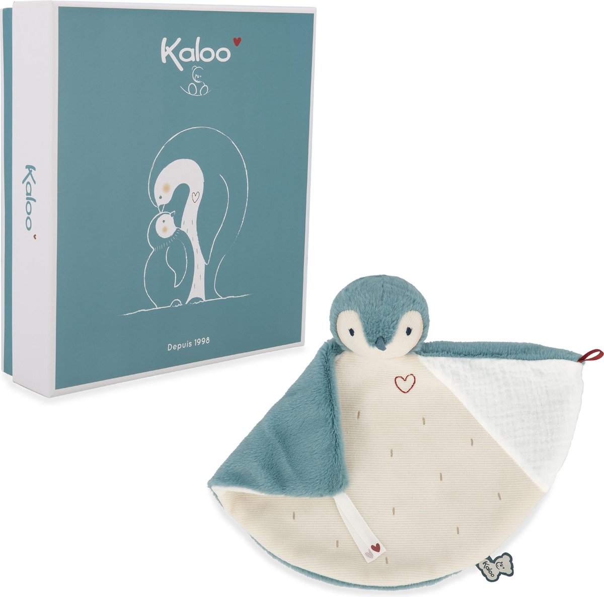 Kaloo - complices - peluche - pingouin vert - 24cm