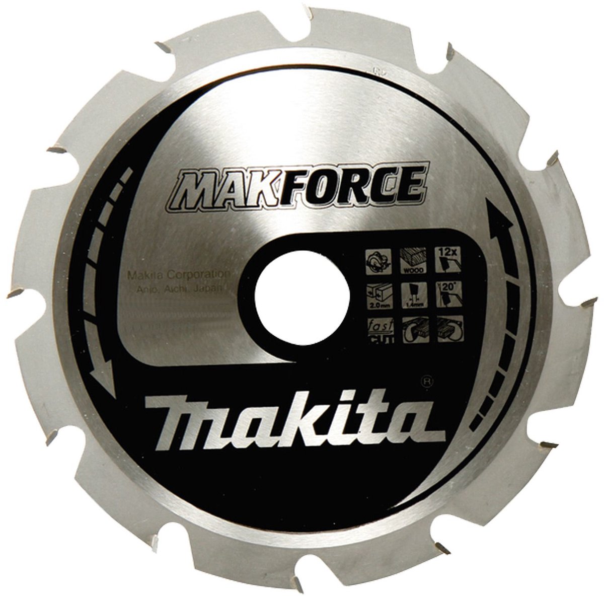 Makita b-32203 lame de scie circulaire manuelle makforce-160x20 mm 24t atb