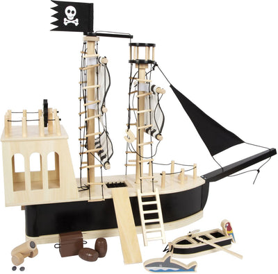Petit pied - Piratenboot en bois en bois