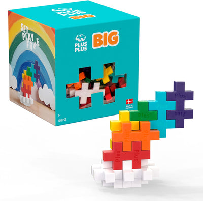 Plus plus plus-plus grand mélange arc-en-ciel 100 pièces (4354)