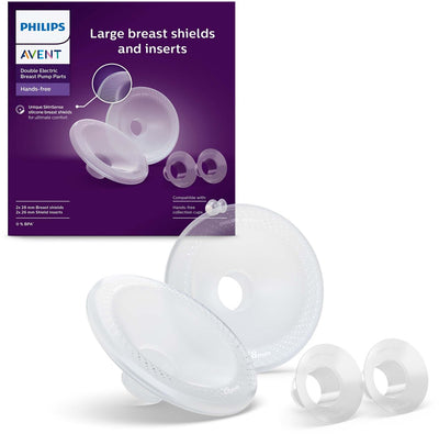 Grands inserts de protection du sein Philips Avent – ​​ajustement confortable pour les mamelons plus gros (28 mm 26 mm) | silicone skinsense pour connexion douce - scf552 11