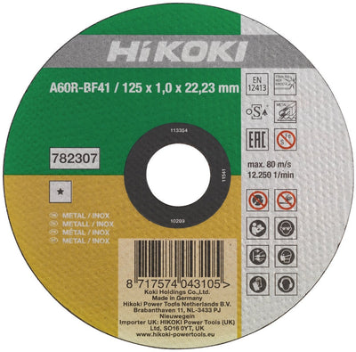 Disque à tronçonner Hikoki pour métal inox 125x1mm - 782307