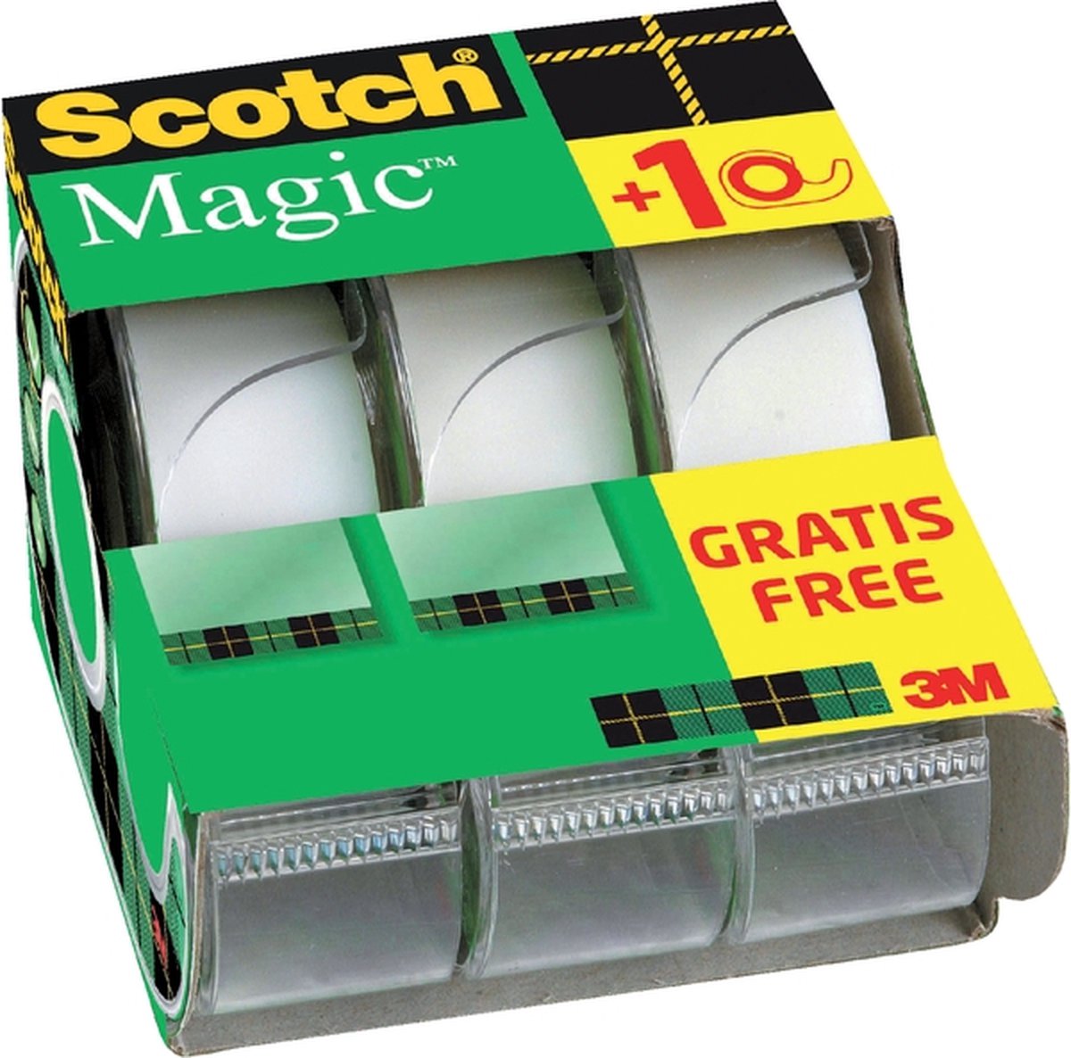 Ruban adhésif Scotch magic 810 19mmx7,5m mat 2+1 disp