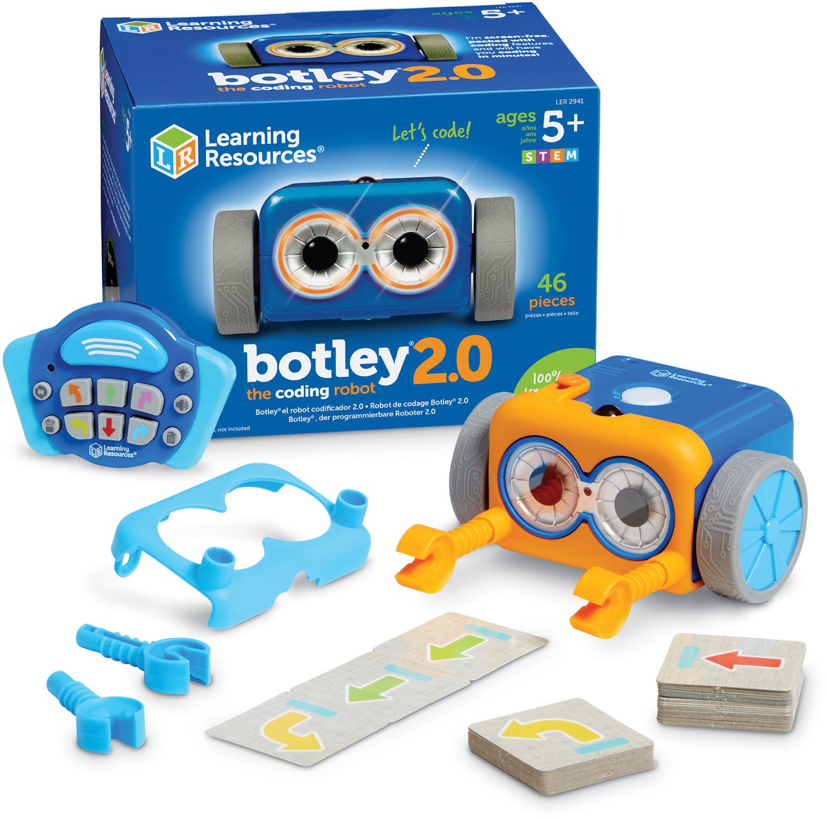 Ressources d'apprentissage botley® 2.0 le robot de codage - robot programmable - ensemble de base - 5+