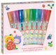 Janod - papeterie - 8 mini stylos pailletés