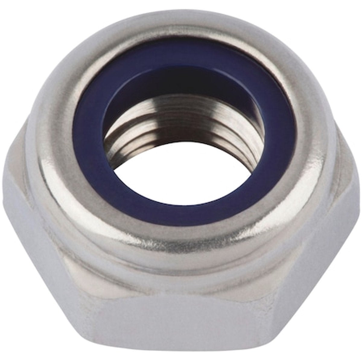 Wurth - DIN 985 acier inoxydable A2 brillant - écrou hexagonal, forme basse, avec pièce de serrage (insert non métallique) DIN 985 acier inoxydable A2, brillant