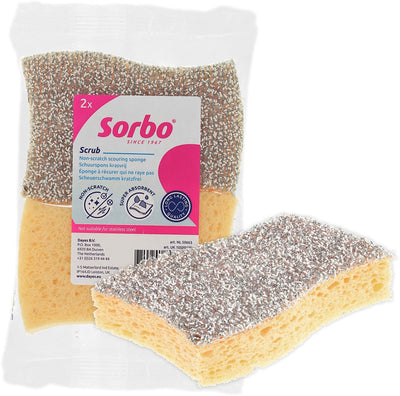 Éponge à récurer anti-rayures Sorbo 2 pcs - 11x7x4cm