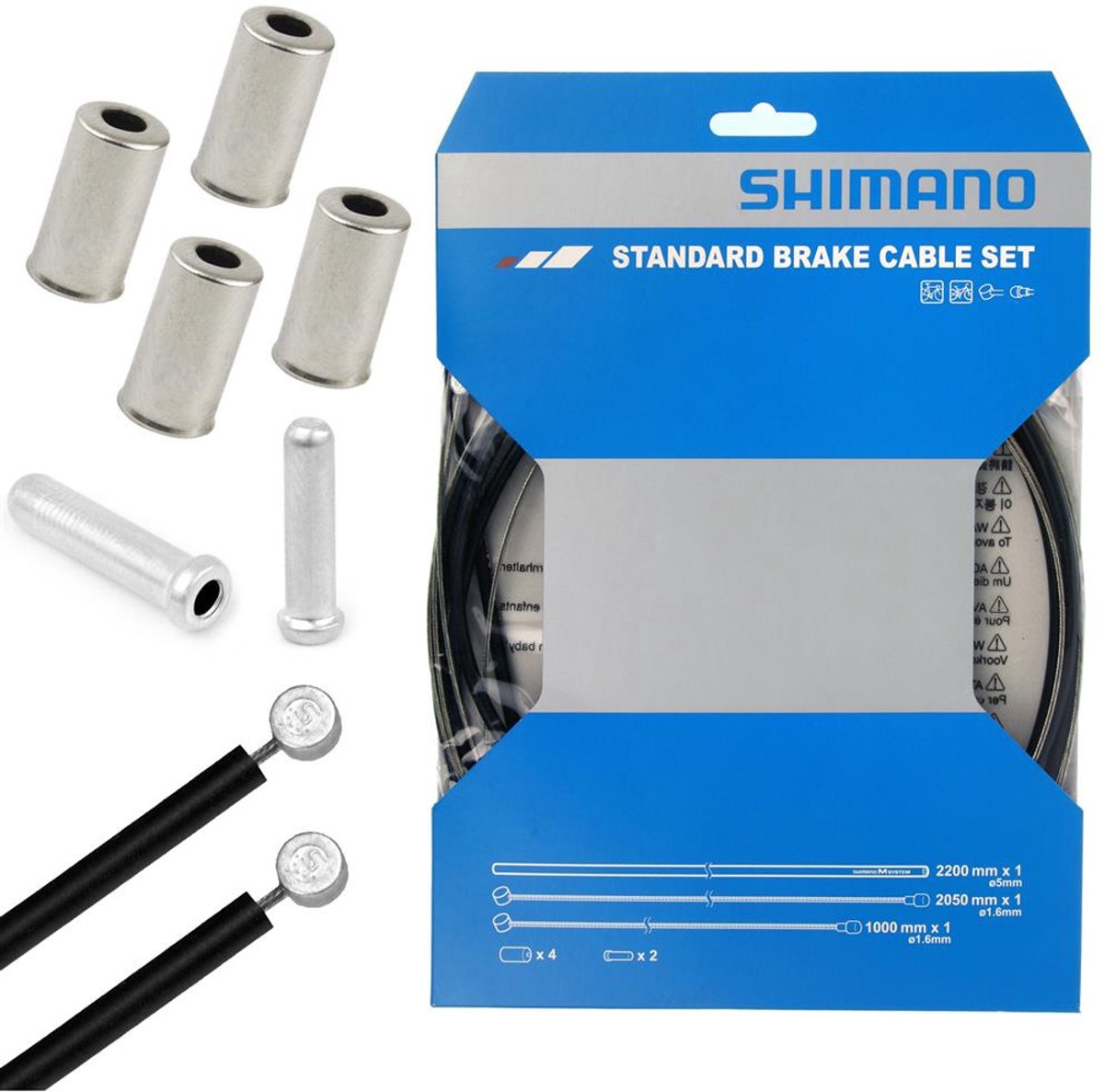 Ensemble de câbles de frein Shimano en acier noir
