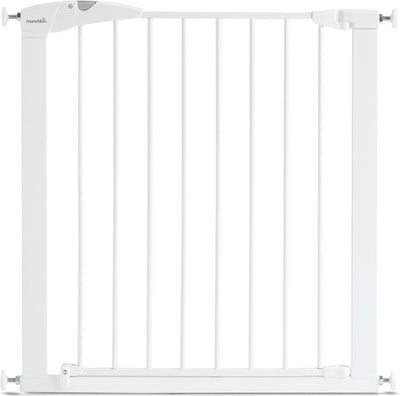 Munchkin maxi portail sécurisé portail à pince métallique | barrière de sécurité | portail d'escalier sans perçage | montage par pince | 75 à 82 cm | blanc