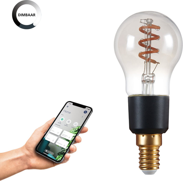 Lampe LED Eglo e14 ball connect.z - 150lm - dimmable - 2000k - fumée (p45)