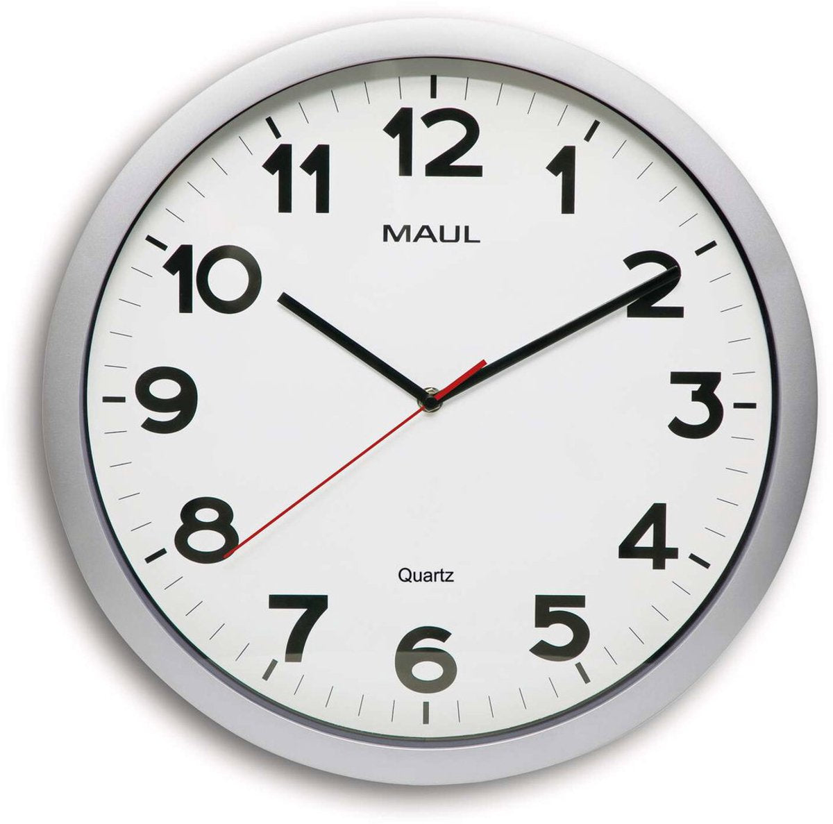 Horloge murale étape Maul 40 incl. pile - argent - 1 pièce - ø 40 x 4,8 cm -