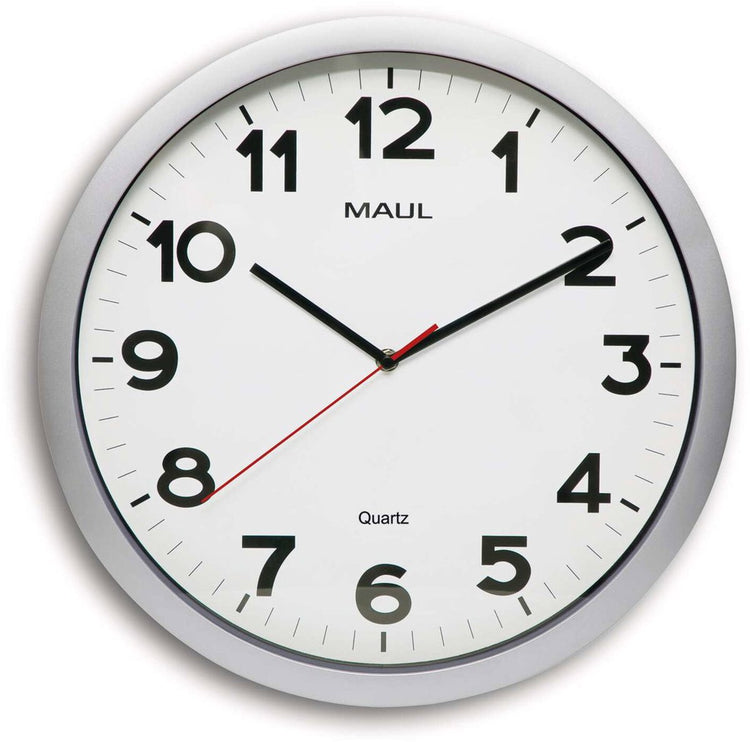Horloge murale étape Maul 40 incl. pile - argent - 1 pièce - ø 40 x 4,8 cm -