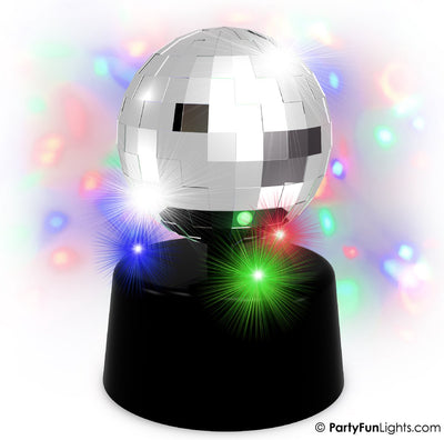 Partyfun lumières lampe de table mini miroir disco led rotation