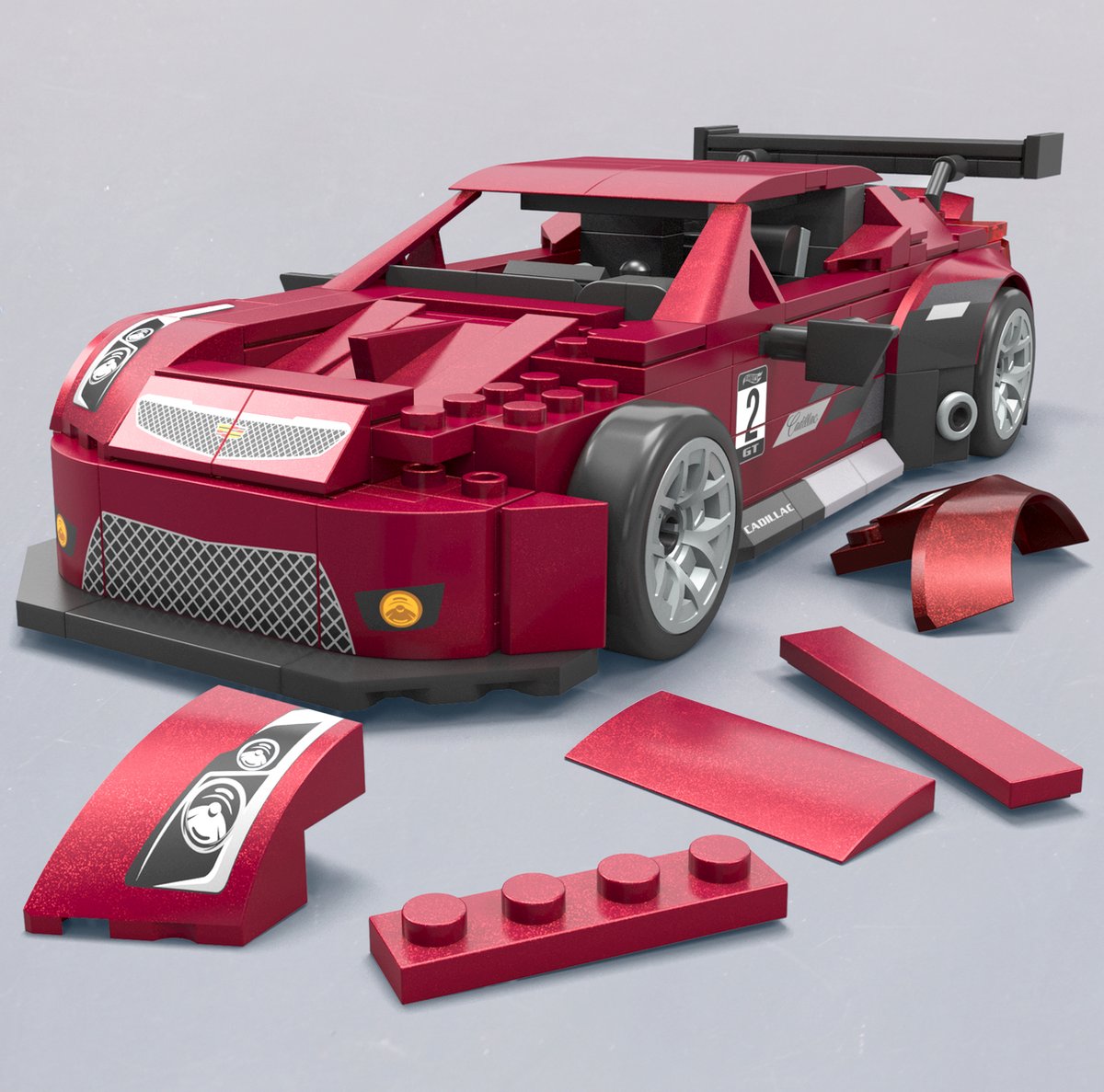 Mega vitrine hotwheels cadillac ats-v r - jouets de construction