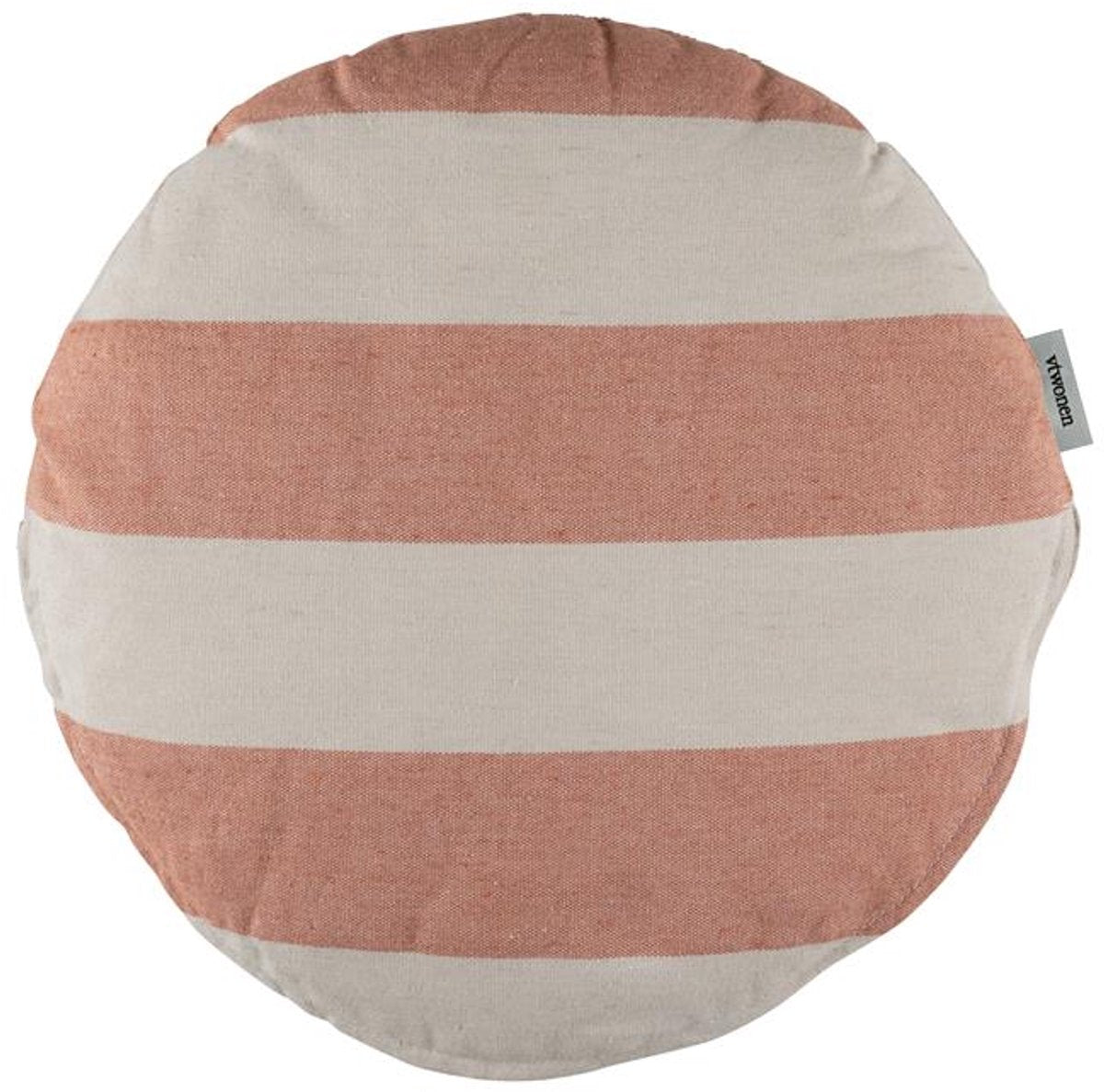 Coussin décoratif rond Vtwonen bold - dia 40 cm - pêche