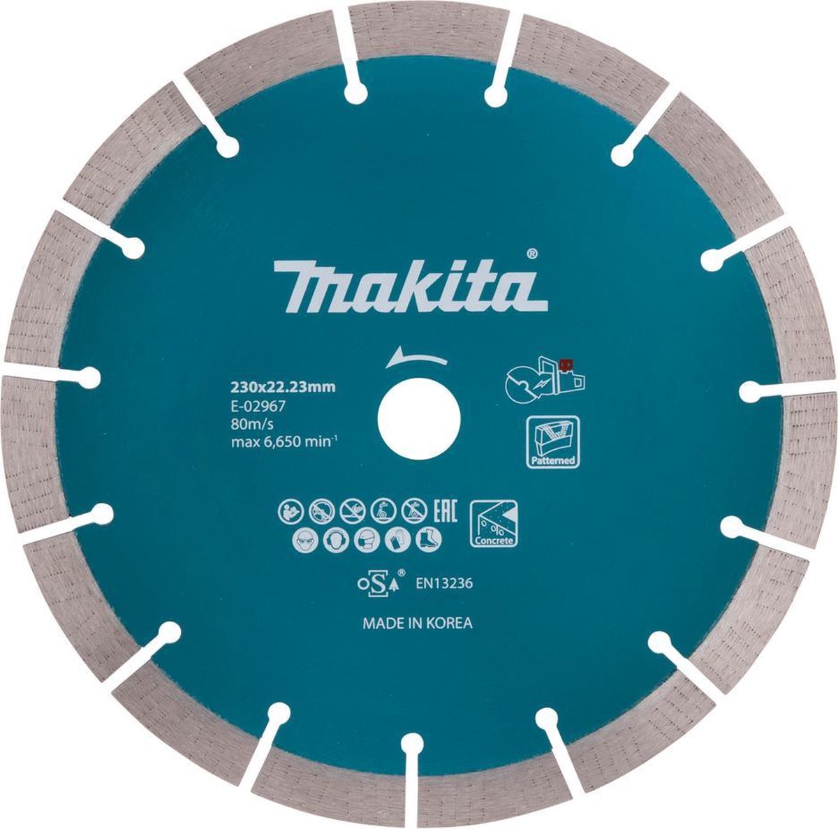 Accessoires Makita disque diamanté segment 230x22,23x2,4mm - e-02967 - e-02967