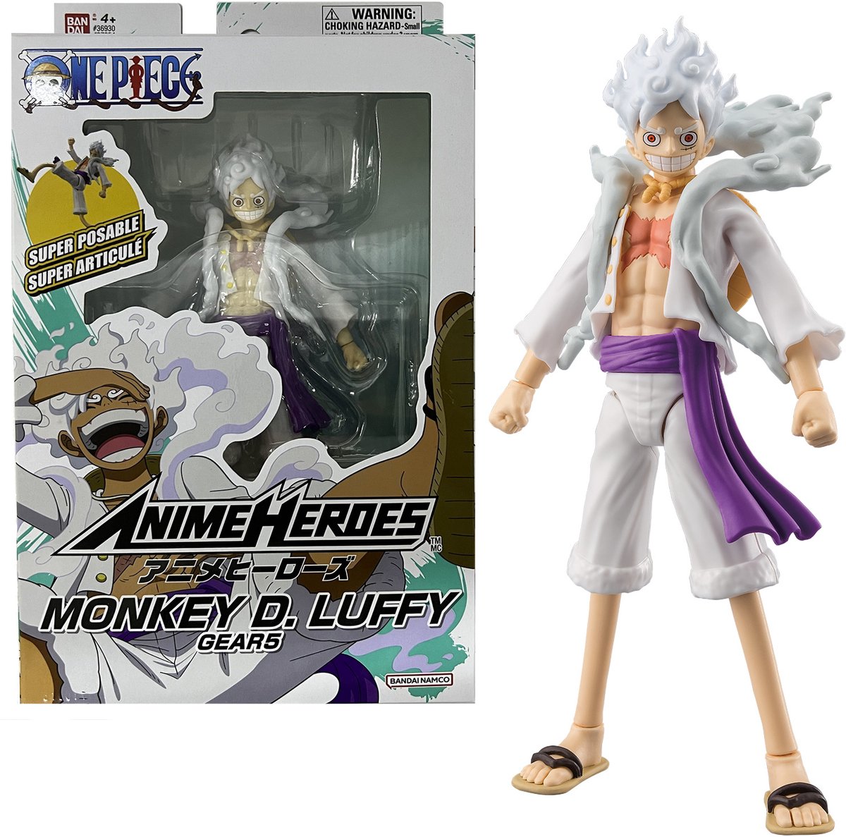 Bandai - héros d'anime - one piece - figurine de héros d'anime 17 cm - singe d. luffy gear 5 - sous licence officielle one piece - figurine luffy version gear 5 - jouet enfant 4 ans et + - 37054