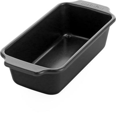 Moule à cake bistro Greenpan - 22,5x11,5 cm - revêtement antiadhésif sans PFA - plat à pâtisserie en céramique - passe au four jusqu'à 230°c - rectangulaire - noir