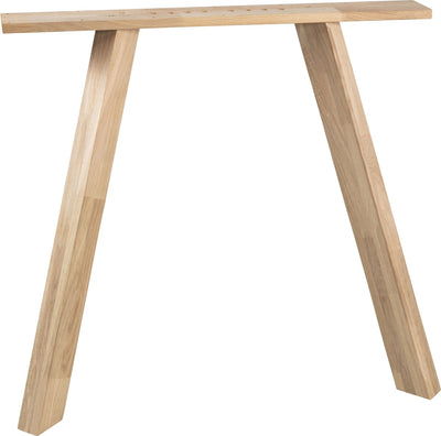 Woood tablo 3 positions pied carré kd - chêne - naturel - lot de 2