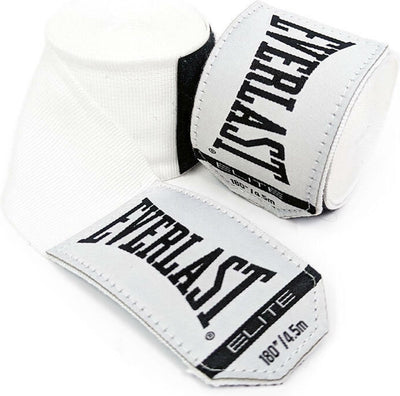 Bandages pour les mains Everlast Elite, blanc, 457 cm