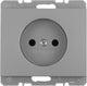Prise Berker k5 - encastrable - 1 voie - couleur inox