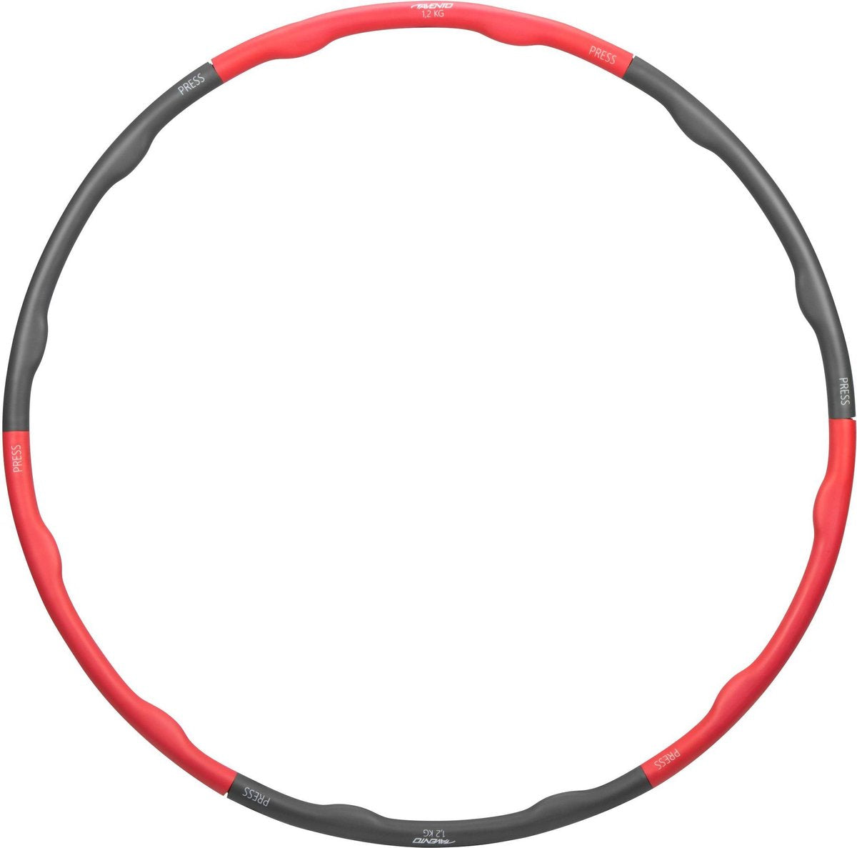 Avento hula hoop 100 cm mousse noire rouge