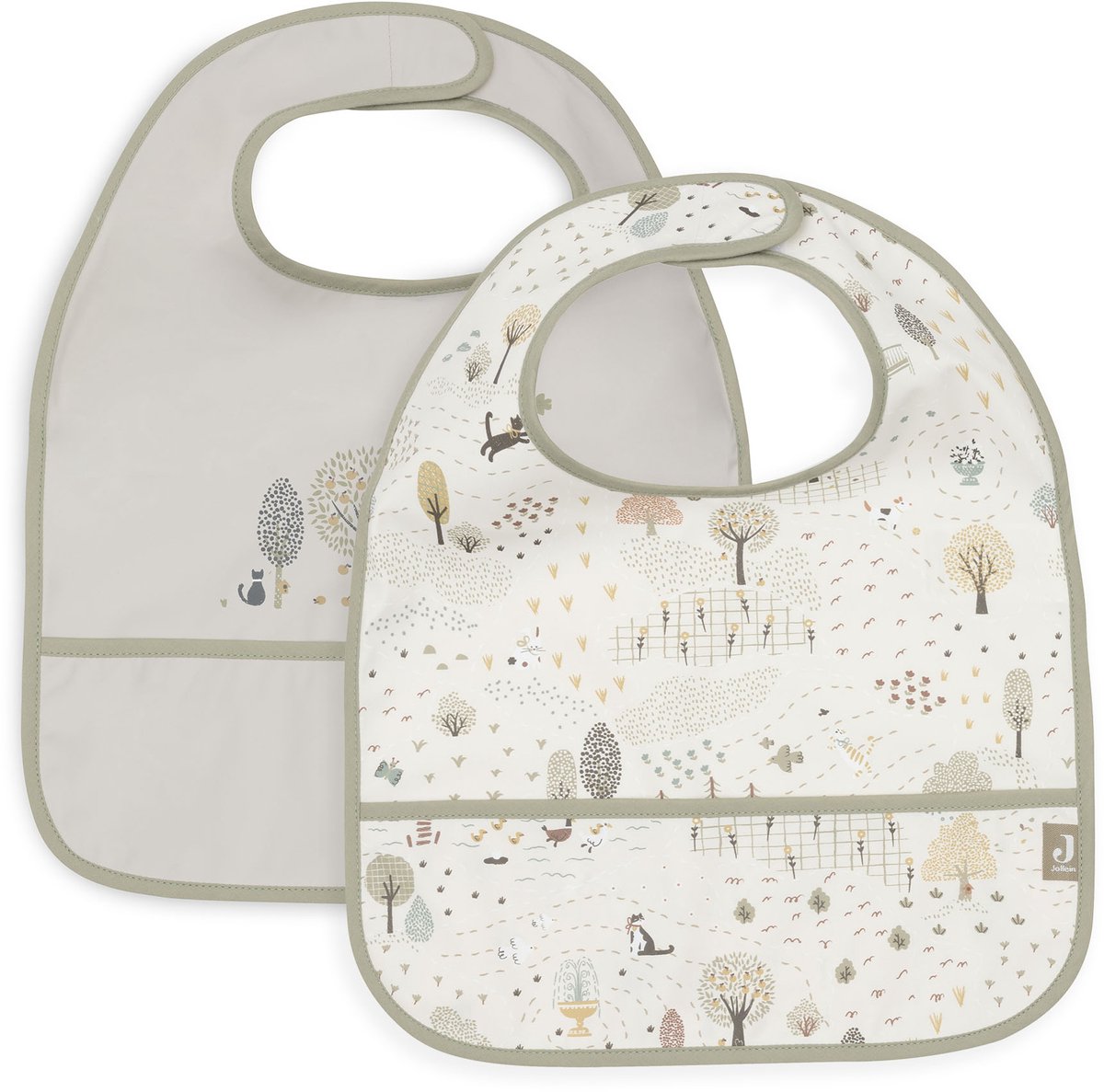 Bavoirs Jollein imperméables - 2 pièces - 30 cm - parc minuscule