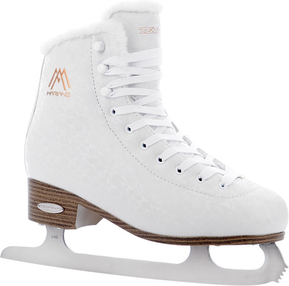 Tempish - Mariane - Patinage Artistique - Patinage sur Glace Femme - Blanc - Look Classique Maintien Ferme Confort - Taille EU 43