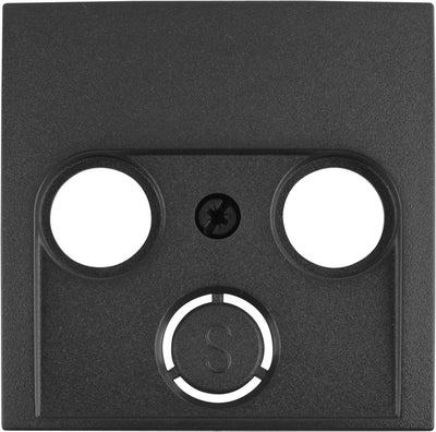 Plaque centrale Berker s1 - radio TV sat - anthracite