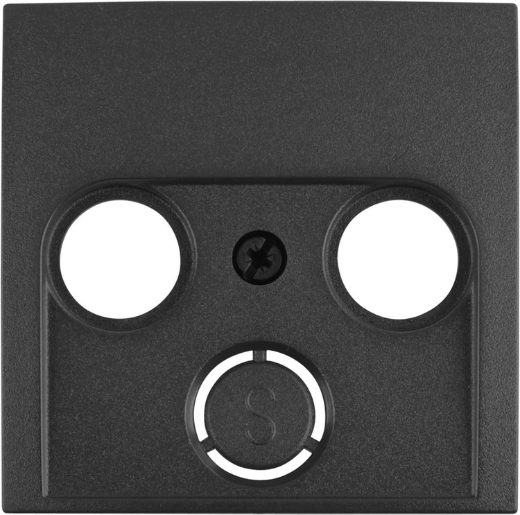 Plaque centrale Berker s1 - radio TV sat - anthracite